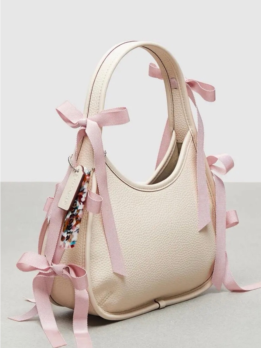 Coach Ergo Bag In Leather With Allover Bows - Picture 2 of 7